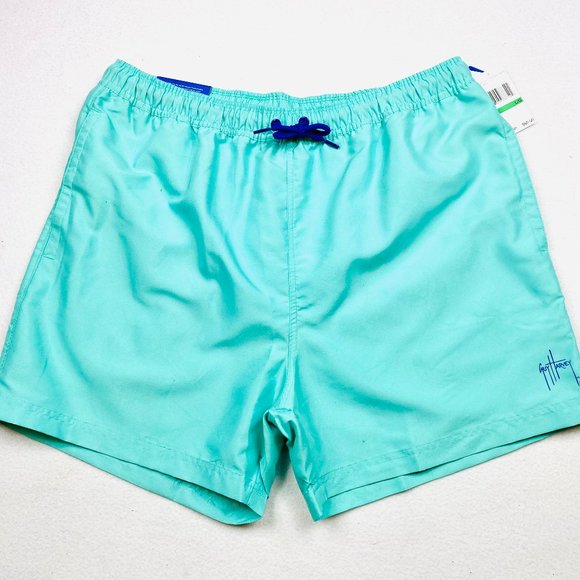 $12 SPRING SALE - Guy Harvey 5" inseam Billfish Print Swim Trunks - NWT - Picture 1 of 6
